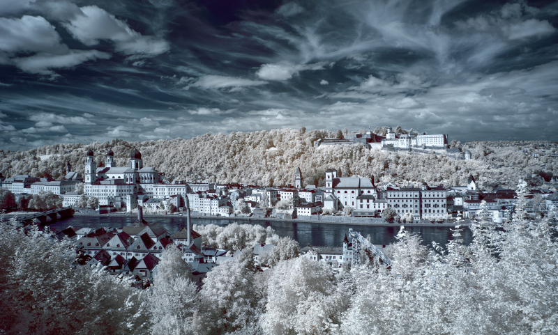 Passau in Infrarot