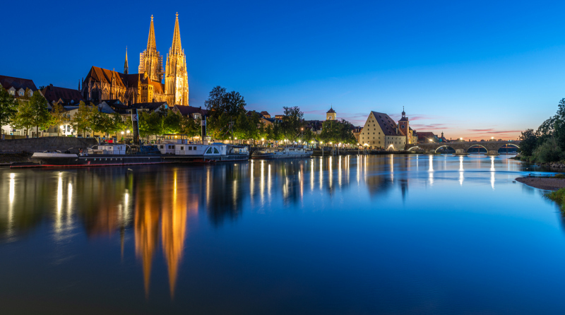 Regensburg bei Sonnenuntergang