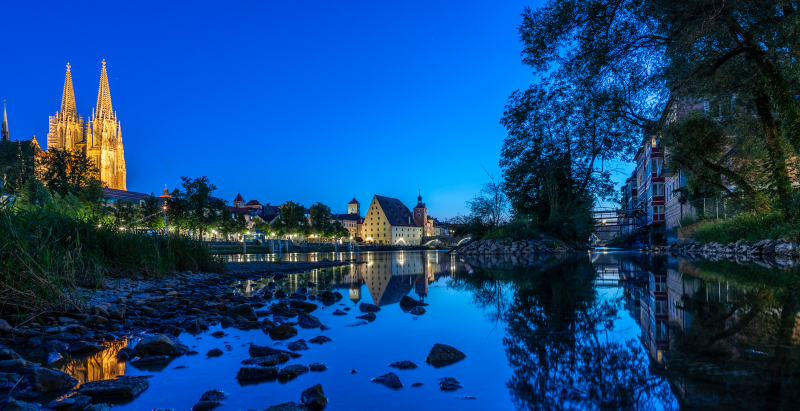 Blaue Stunde in Regensburg