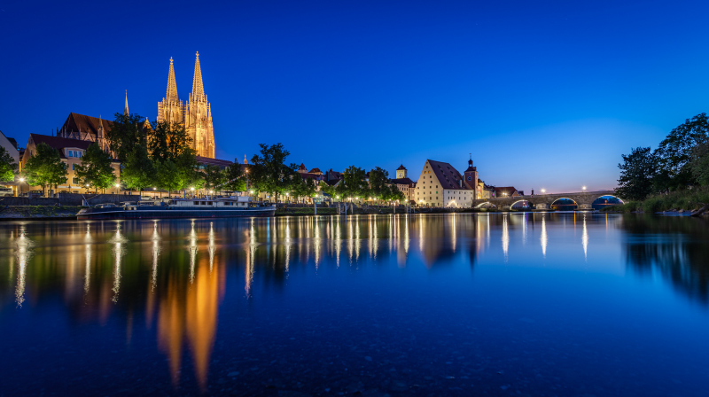 Blaue Stunde in Regensburg