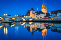 Blaue Stunde in Regensburg