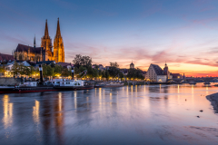Sonnenuntergang in Regensburg