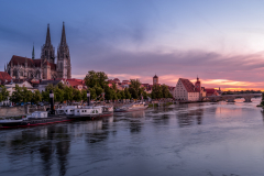 Sonnenuntergang in Regensburg