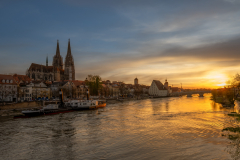 Sonnenuntergang in Regensburg