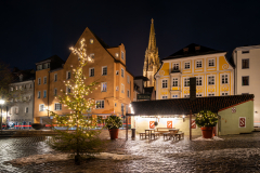Historische Wurstkuchl in Regensburg zu Weihnachten
